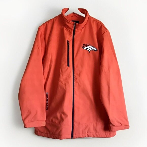 Denver Broncos NFL G-III Softshell Mens Jacket Full Zip Orange Casual Size XXL - Picture 1 of 8